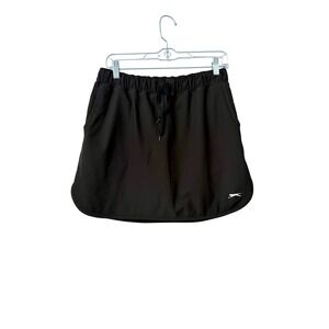 Slazenger Womens Black Active Golf Tennis Skort Skirt Drawstring Waist Pockets